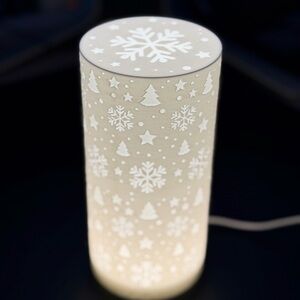 Festive Christmas Cylinder LED Lamp
